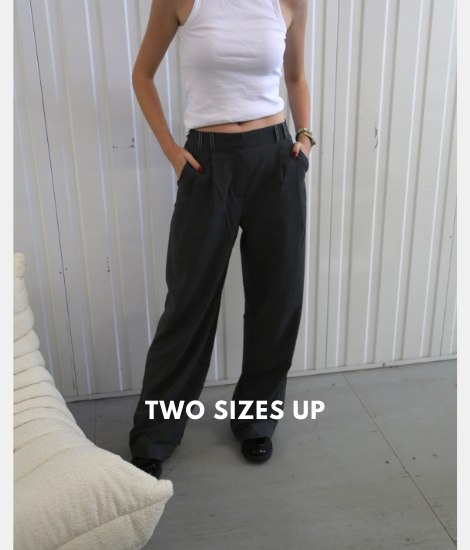 RAY PANTS two sizes up, how to make a jeans/pantalon lowwaist