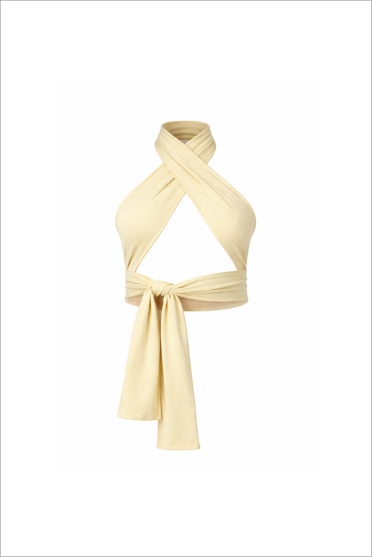 Lily Wrap Top - Soft Butter