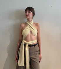 Lily Wrap Top - Soft Butter
