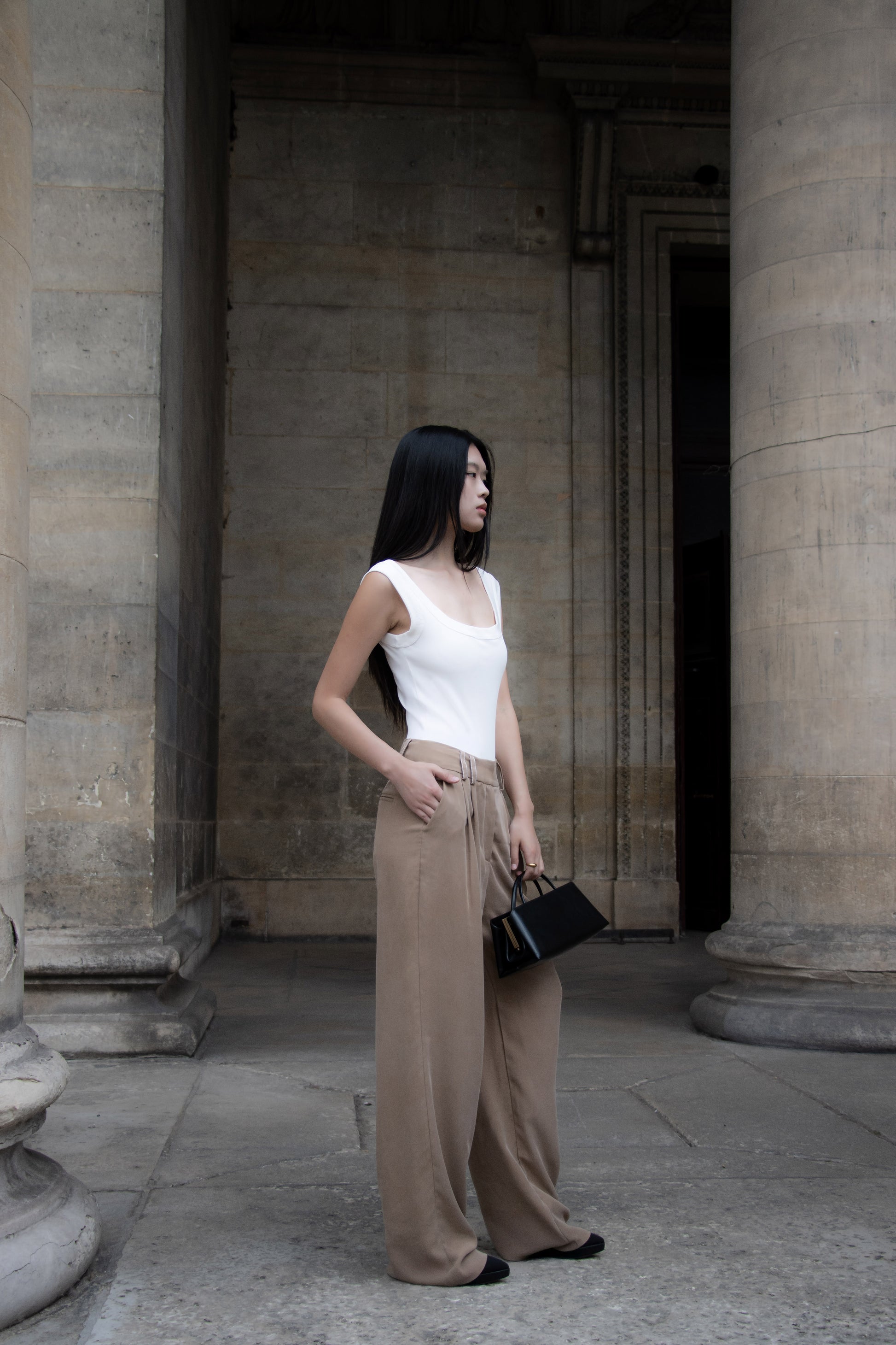 Ray Trousers Lyocell Tencel - Cinnamon