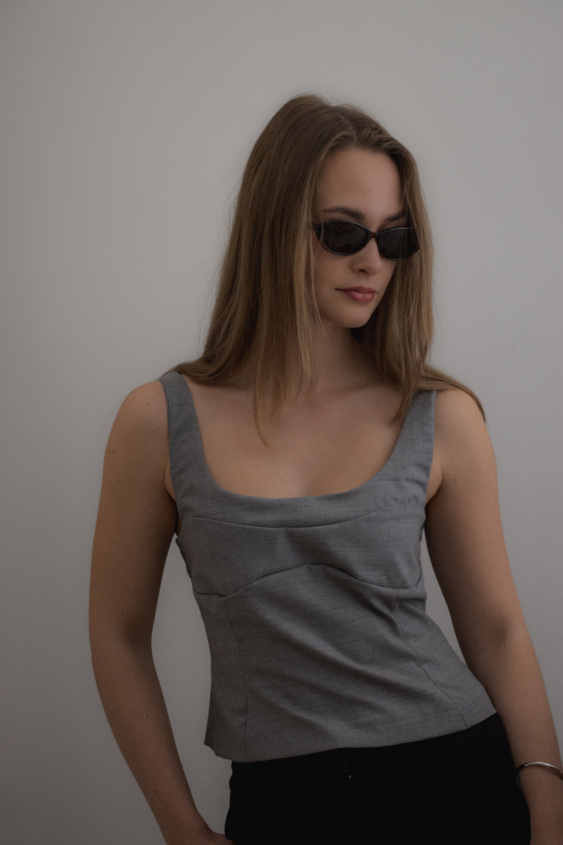 Nola Top Wool - Mid Grey