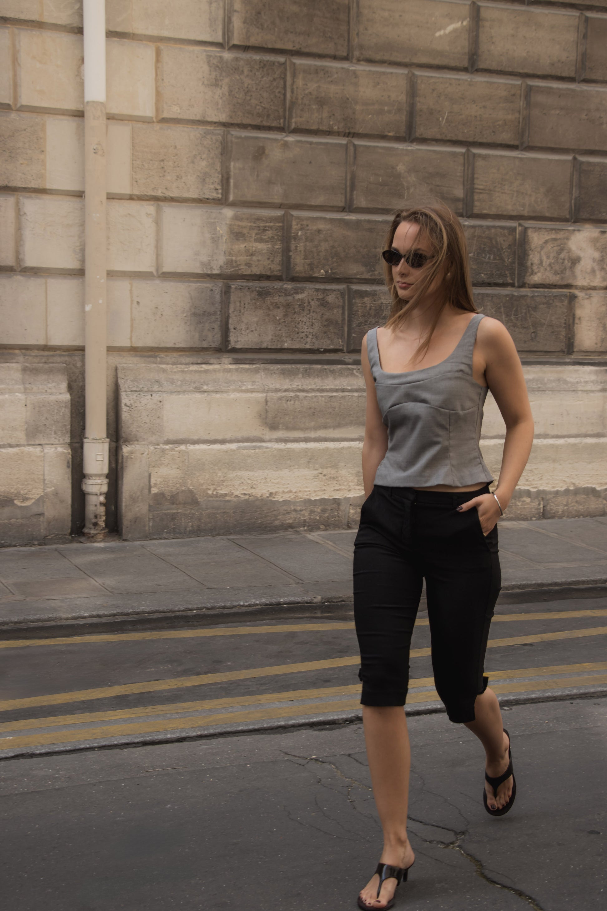 Nola Top Wool - Mid Grey