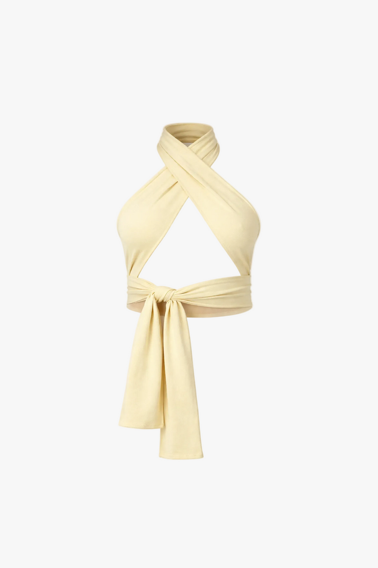 Lily Wrap Top - Soft Butter