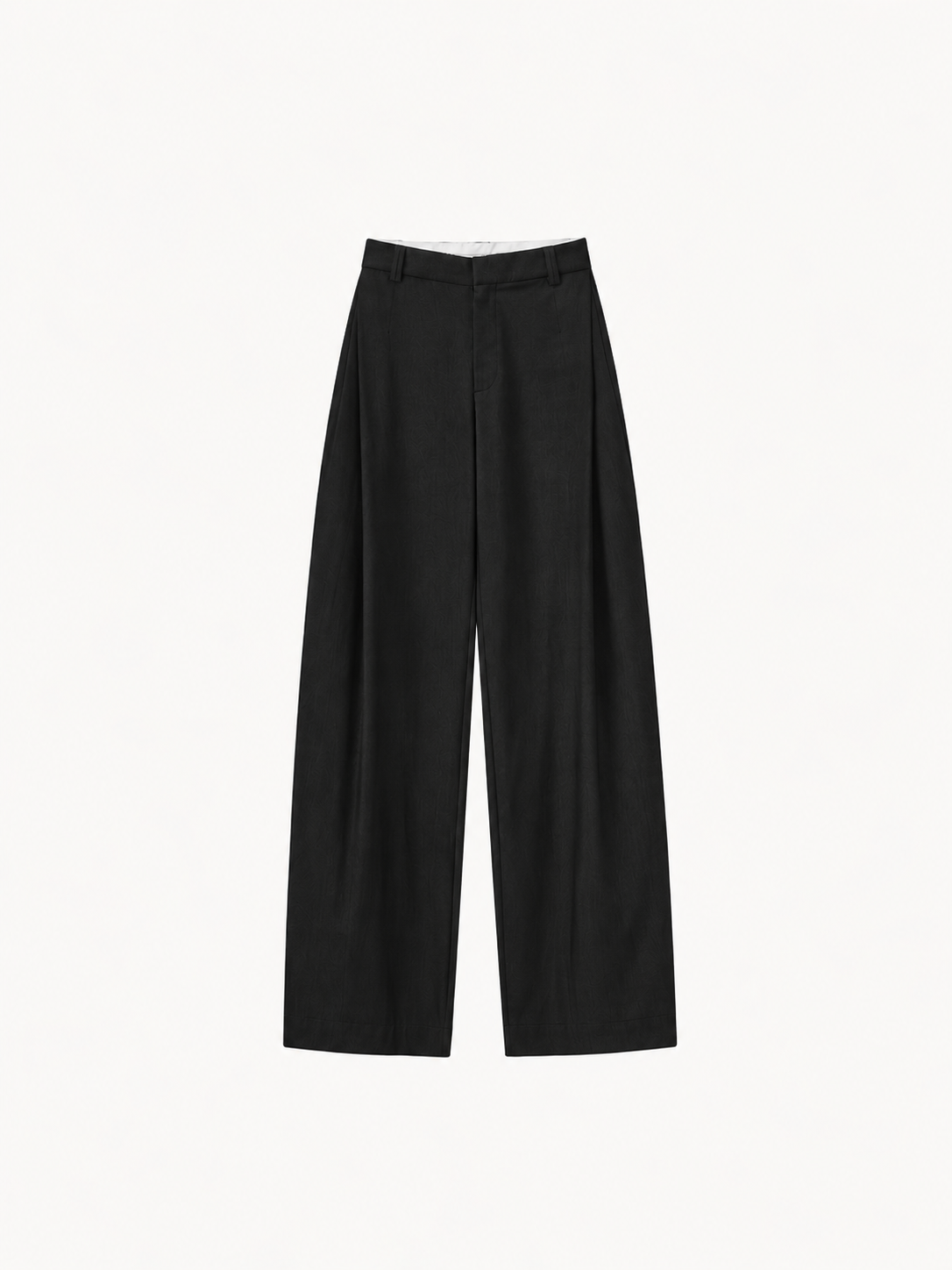 Ro Wide-Leg Tapered Tailored Trousers Black