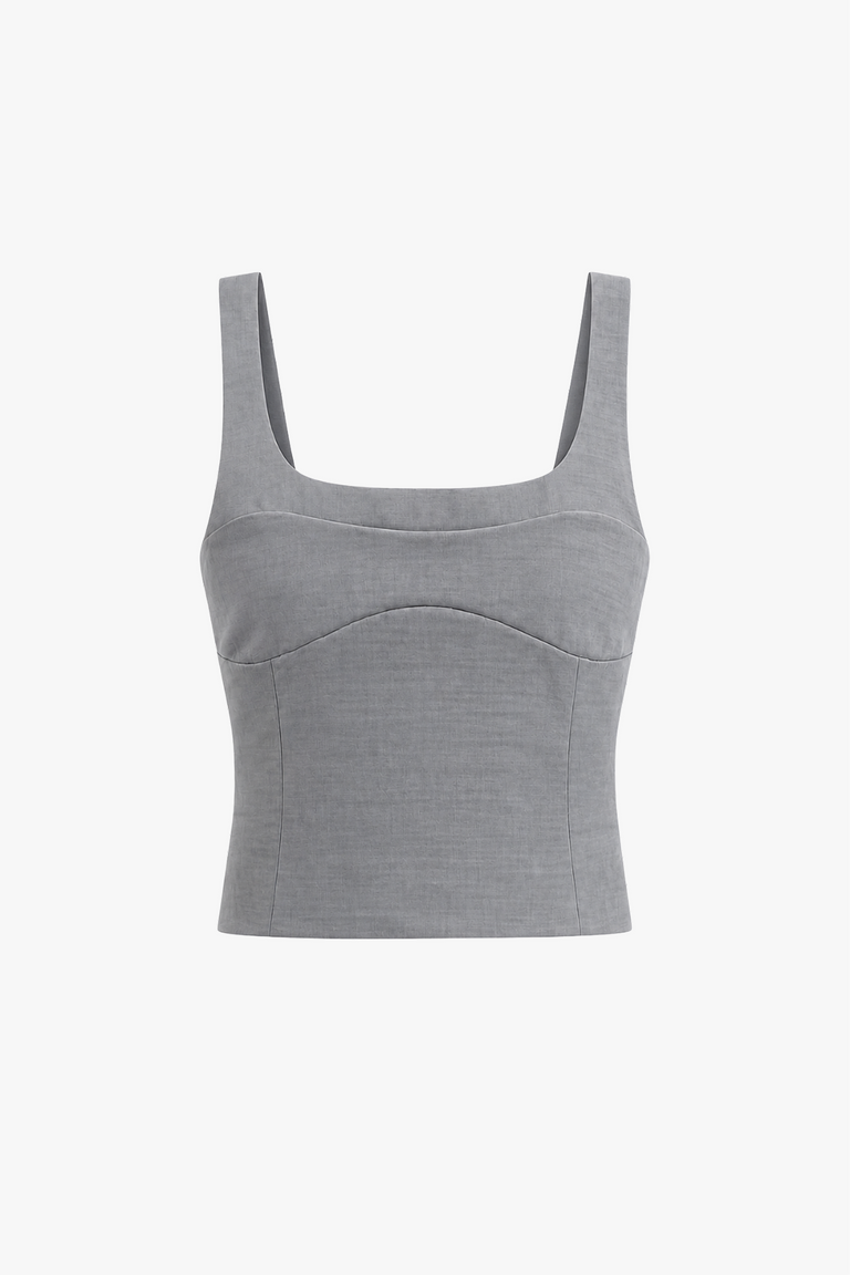 Nola Top Wool - Mid Grey