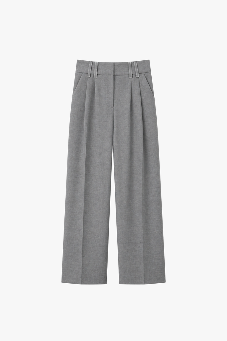 Ray Trousers Wool - Mid Grey